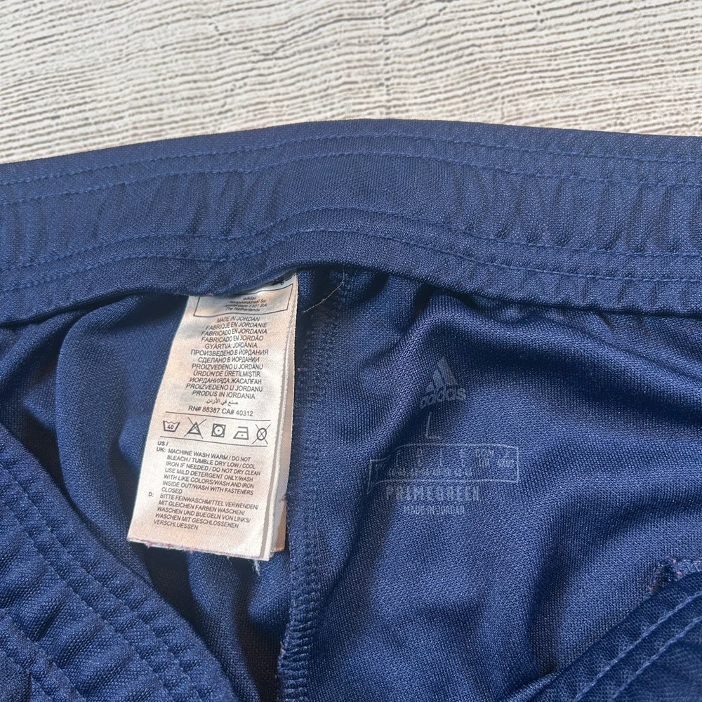 Adidas Kids Blue Joggers with White Stripes - Picture 4 of 8